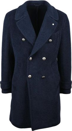 L.B.M. 1911 L.b.m. 1911, Jassen, Heren, Blauw, L, Wol, Cappotto