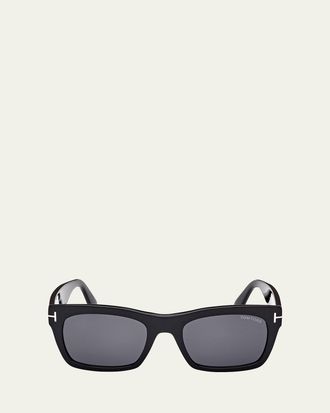 Tom Ford Mens NICO-02 T-Hinge Acetate Square Sunglasses