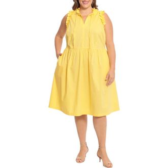 Maggy London Solid Poplin Trapeze Dress in Snapdragon at Nordstrom Rack, Size 22W