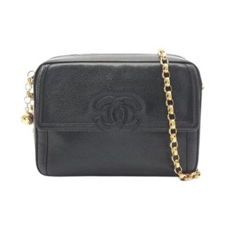 Chanel Pre-owned Vintage Schoudertas - Dames - Pre-owned - Zwart - Maat: ONE Size Leer