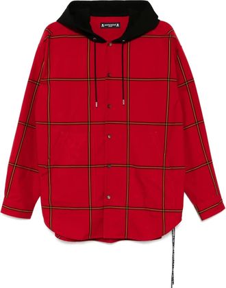 Mastermind Japan Giacca-camicia con cappuccio - Rosso
