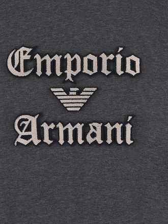 Emporio Armani Mens T-Shirt Cotton Grey T-Shirts And Polos