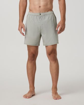 Vuori Clothing Banks Resort Shorts | Herb Micro Stripe | XS, Size Extra Small