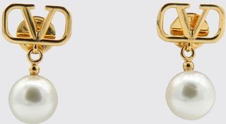 Valentino Garavani Orecchini VLogo Signature in ottone con perle sintetiche