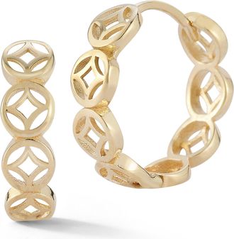 Ember Fine Jewelry 14K Gold Filigree Small Hoops