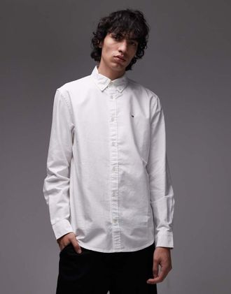 Tommy Jeans Camicia Oxford vestibilit&agrave; classica bianca-Bianco