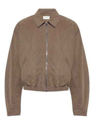 Christophe Lemaire Bomber con zip - Marrone