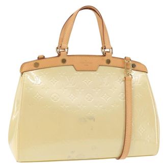 Louis Vuitton Brea Monogram Vernis Beige Patent_Leather Bag (Pre-Owned)