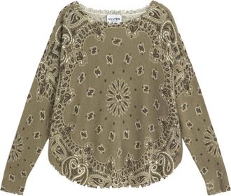 Kujten Kujten, Overhemden, Dames, Groen, L, Kasjmier, El Mela Bandana