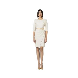 Hanita Jurken - Dames - Jurken - Beige - Maat: 2XS