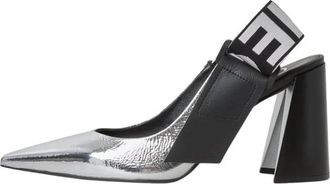 Cesare Gaspari Slingback pumps met blokhak Jimena - Dames - Pumps - Veelkleurig - 37 EU - Leer - Schoenen