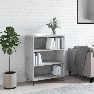 vidaXL Vidaxl - Bookcase Concrete Grey 69.5x32.5x90 cm Engineered Wood