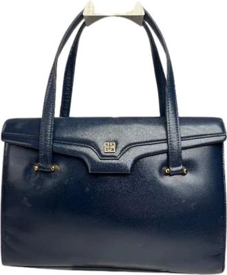 Givenchy Pre-owned Handbag - Dames - Vintage Handtas - Blauw - ONE Size - Leer - Vintage