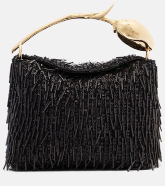 Erdem Borsa Bloom Mini con perline