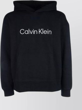 Calvin Klein hooded sweater with front pocket and ribbed cuffs