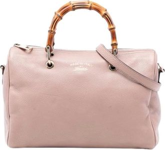 Gucci Pre-owned Handbags, female, Pink, Size: ONE SIZE Pre-owned Leather Handbag