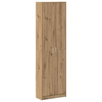 Berkfield Home Wardrobe Artisan Oak 55x25x189 cm Engineered Wood in Brown | Size: 55 x 25 x 189 cm