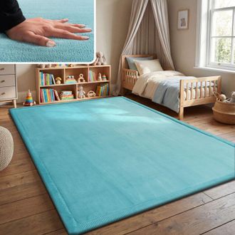 Paco Home Tappeto Bambini Cameretta Bambina Ragezzi Tappeto Morbido Antiscivolo Moderno Blu, 200x280 cm - Paco Home