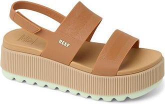 Reef Water Vista Platform Slingback Sandal in Almond/ambrosia at Nordstrom, Size 10