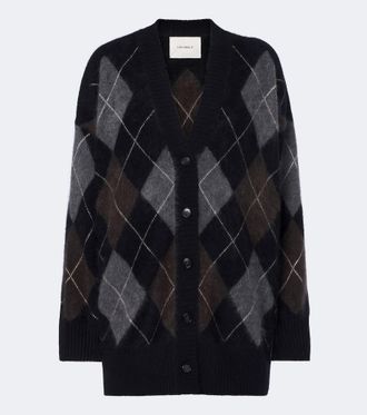 Lisa Yang Elaria argyle cashmere cardigan