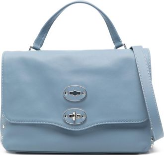 Zanellato Womens Postina Small Bag In Smooth Blue Zelante Leather
