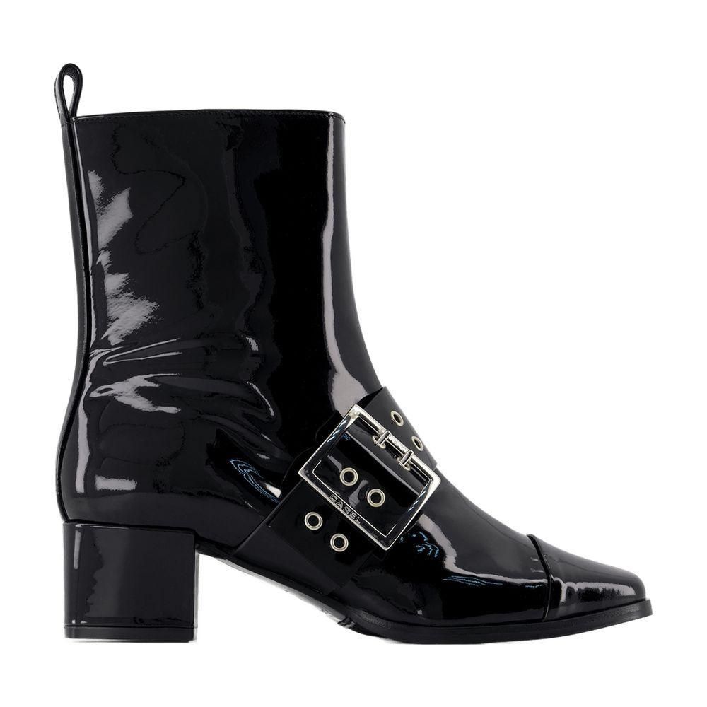 ショートブーツ・ブーティ CAREL Rock Boots - Carel - Leather - Black クリー ラボキゴシ Creer RABOKIGOSHI 4.5cmTストラップアンクル