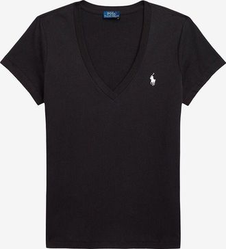 Polo Ralph Lauren Kurzarm-Jersey-T-Shirt mit V-Ausschnitt Pony