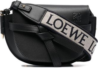Loewe Gate leather shoulder bag - women - Leather/Cotton/Cotton/Polyester - OS - Black