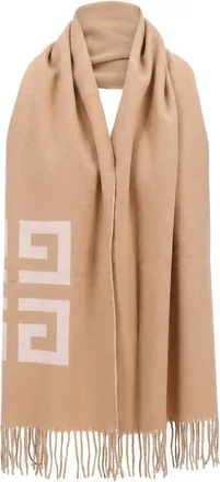 Givenchy Bicolor Virgin Wool Scarf - Beige