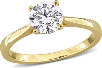 Mimi & Max Created Forever 1ct TDW Lab-Grown Diamond Engagement Ring Sterling Silver