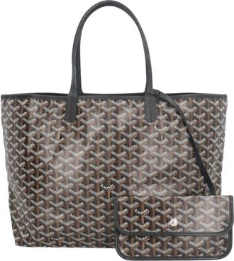 Goyard Black Brown Pvc Coated Canvas Tote Bag (Pre-Owned)