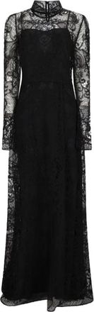 Dior Kleedjes, Dames, Zwart, L, Combi Dentelle Baroque Jurk