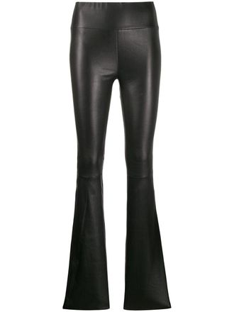 SPRWMN bootcut trousers - women - Leather - S - Black