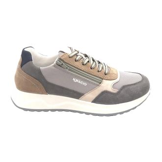 Igi & Co Schoenen, Heren, Grijs, 42 EU, Leer, Saronno Sneaker