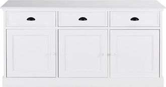 Maisons du monde Aparador 3 puertas y 3 cajones blanco 156 cm
