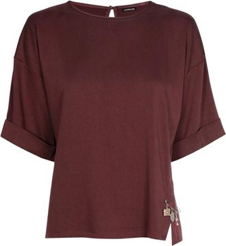 Caroline Biss Caroline Biss - Rechte allround top - Dames - Tops - Bruin - Maat: S Poliester