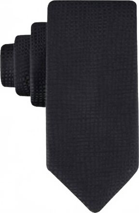 Calvin Klein Mens Sadie Distorted Grid Tie In Black