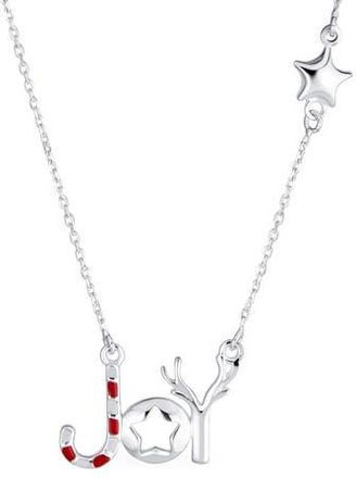 Bling Jewelry Christmas Joy Pendant Necklace in Silver at Nordstrom Rack