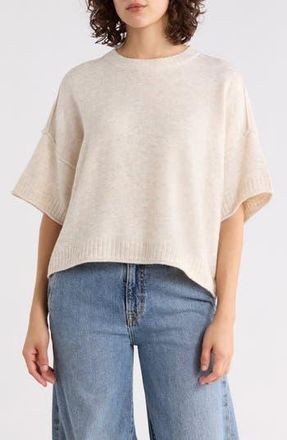 Halogen Exposed Seam Drop Shoulder Sweater in Malted at Nordstrom Rack, Size Large