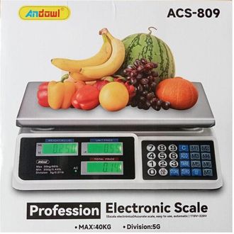 Trade Shop Trade Shop - Bilancia Digitale Elettronica Professionale Da Cucina Portata Max. 40kg Acs-809