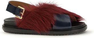 Marni Multicolor Calf Leather Bos Taurus Flat Womens Sandals