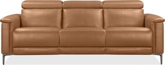 HOME AFFAIRE 3-Sitzer »Lund, mit manueller und elektrischer Relaxfunktion« in 2 Sitzen (links u. rechts), USB-C, Echtleder, Kunstleder, Webstoff