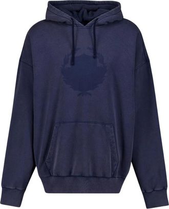 Givenchy Schaduw Embleem Hoodie - Heren - Hoodies - Blauw - S - Katoen - Hoodies & sweatvesten