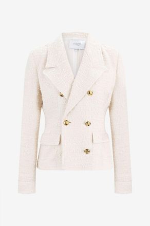 Giambattista Valli Zweireihiger Boucl&eacute;-Tweedblazer