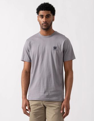 Belstaff Mens Belstaff Short Sleeved Mens Logo Patch T-Shirt - Faded Indigo - Blue - Size: 40