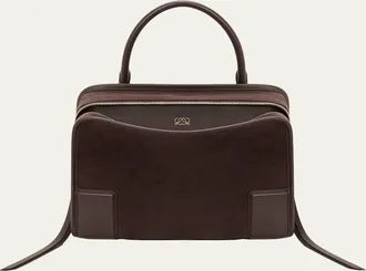 Loewe Amazona 180 Medium Top-Handle Bag in Suede