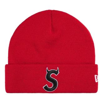SUPREME x New Era SS26 Devil S Logo Beanie Red SUP-SS26-1018-RED