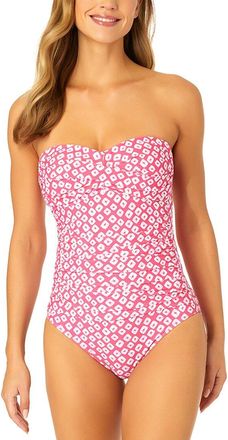 Anne Cole Twist Front Shirred One-Piece