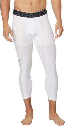 Under Armour Heatgear Armour 3/4 Leggings Mens Casual Pants White/Black : 3XL, Polyester/Elastane
