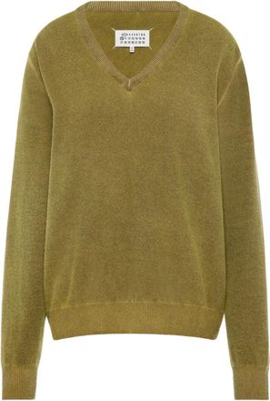 Maison Margiela Maglione con scollo a V - Verde